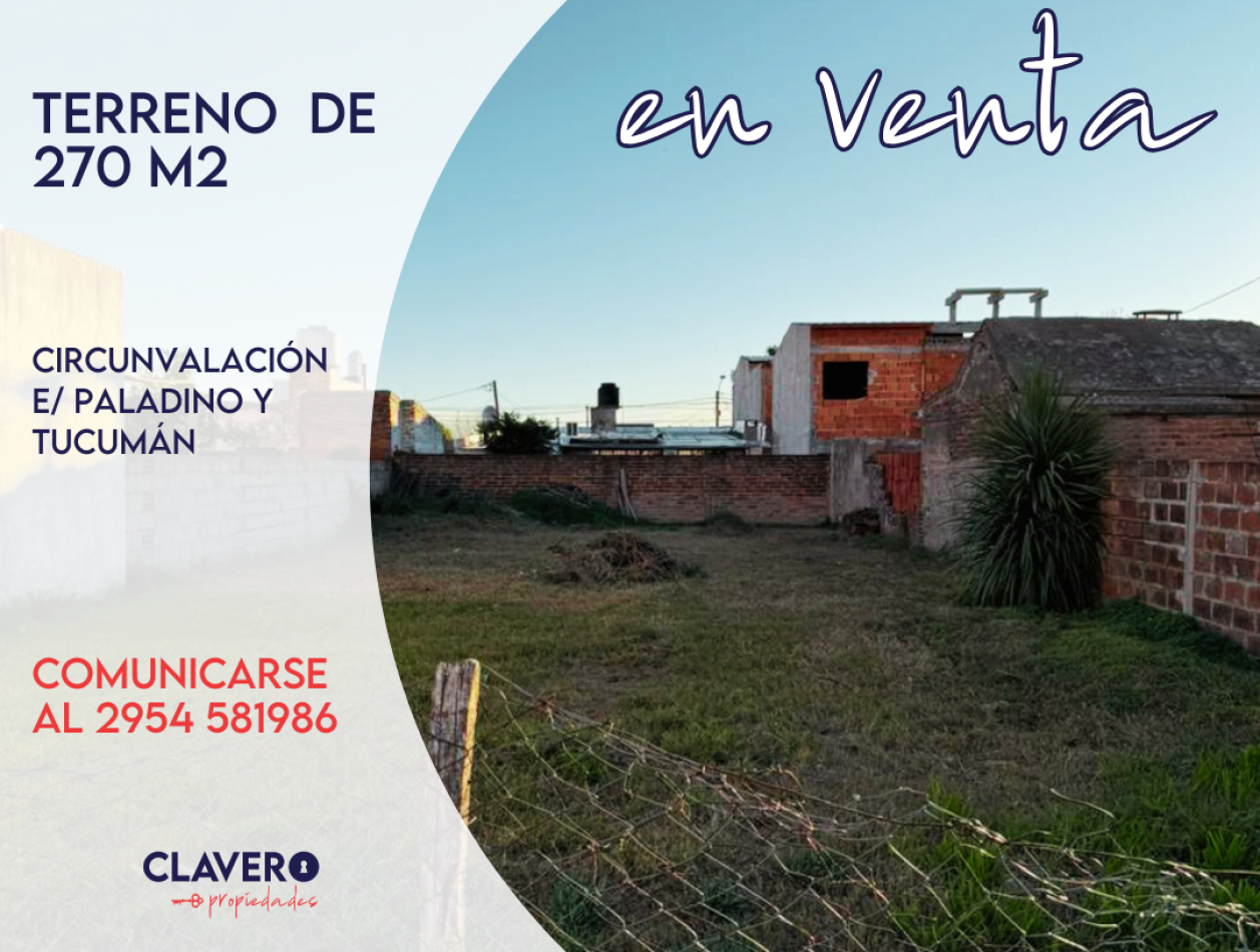 Terreno en Santa Rosa, Circunvalacion entre Paladino y Tucuman