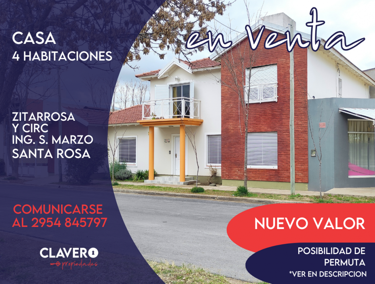 Casa - Zitarrosa y Circunvalacion Ing Marzo, B° Villa Santillan Oeste, Santa Rosa.