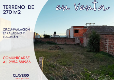 Terreno en Santa Rosa, Circunvalacion entre Paladino y Tucuman